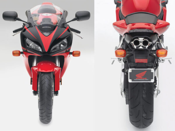 Honda CBR1000RR Fireblade 2006 red front and rear