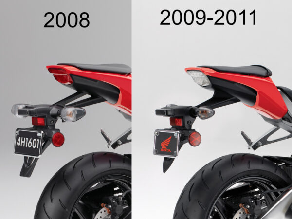 Honda CBR1000RR Fireblade 2008 vs 2011 red tails