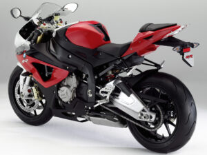 BMW S 1000 RR 2012 Racing Red Alpine White back