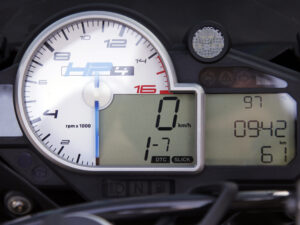 BMW HP4 2012 Racing Blue Metallic Light White dashboard