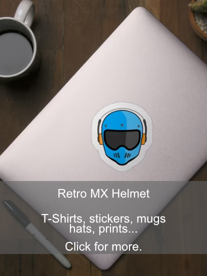 retro mx helmet and headphones sticker