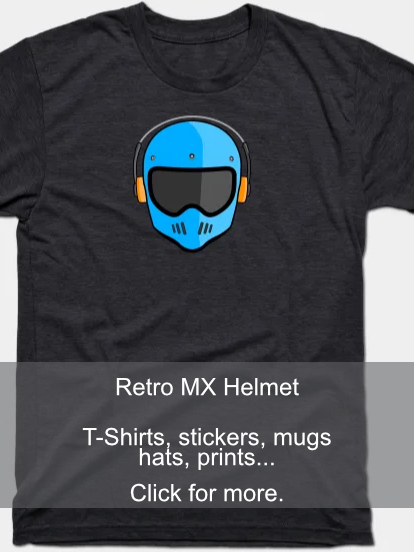 retro mx helmet and headphones tshirt